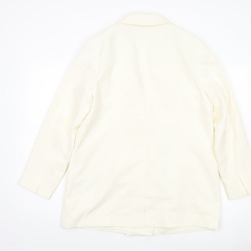 Principles Women Ivory Size 14 Double-Breasted Blazer Jacket