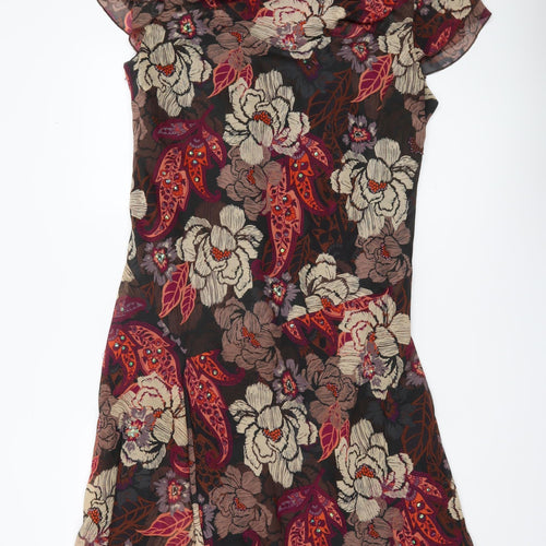Soon Womens Multicoloured Floral A-Line Dress Size 20