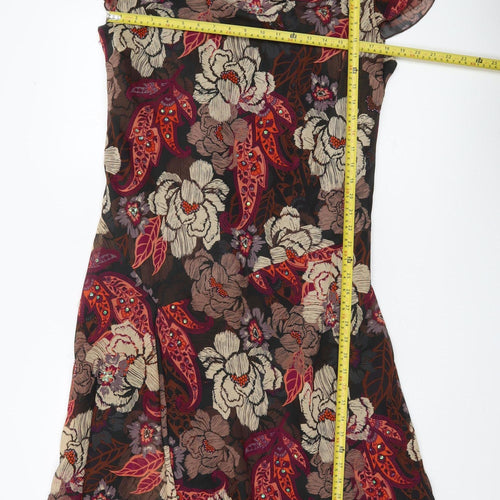 Soon Womens Multicoloured Floral A-Line Dress Size 20