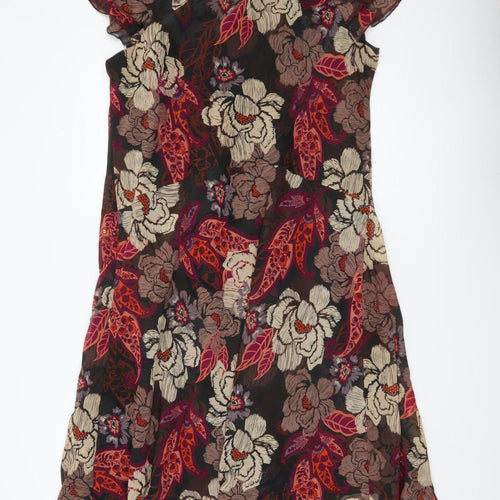 Soon Womens Multicoloured Floral A-Line Dress Size 20