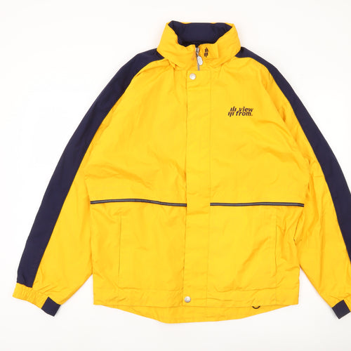 View From Men’s Yellow Windbreaker Jacket Size M Retro Sports