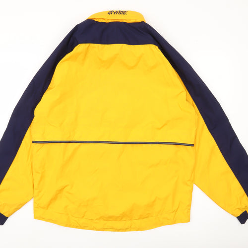 View From Men’s Yellow Windbreaker Jacket Size M Retro Sports