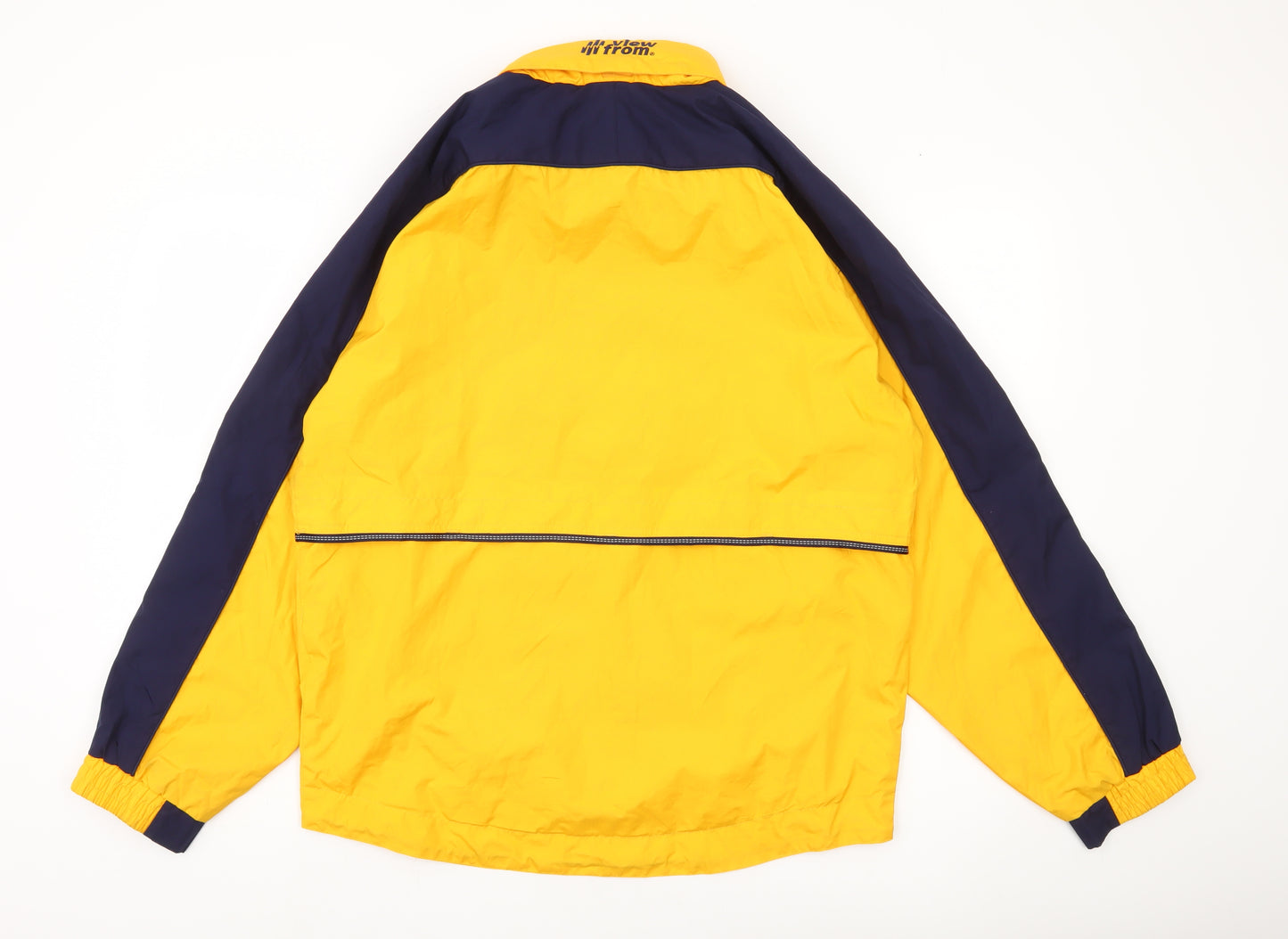 View From Men’s Yellow Windbreaker Jacket Size M Retro Sports