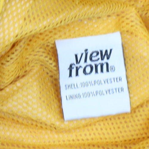 View From Men’s Yellow Windbreaker Jacket Size M Retro Sports