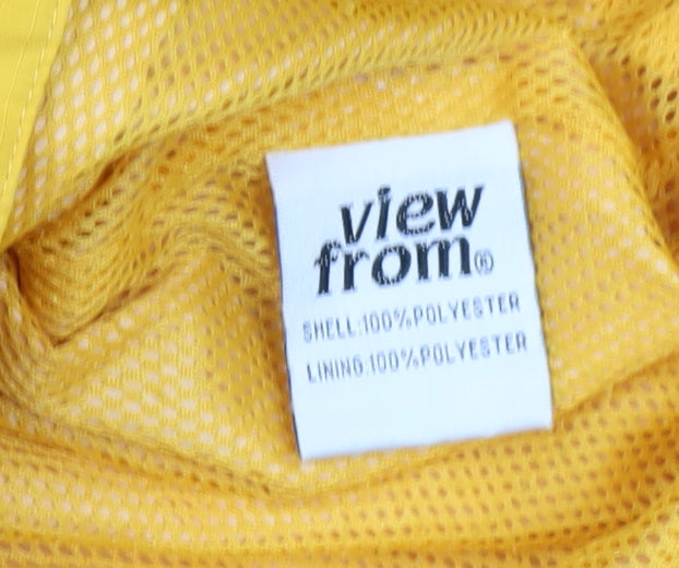 View From Men’s Yellow Windbreaker Jacket Size M Retro Sports