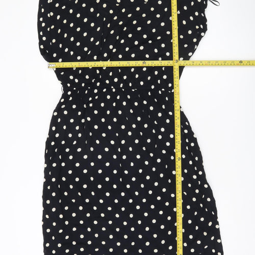 Monsoon Women’s Black Polka Dot Shift Dress Size 12 Knee Length