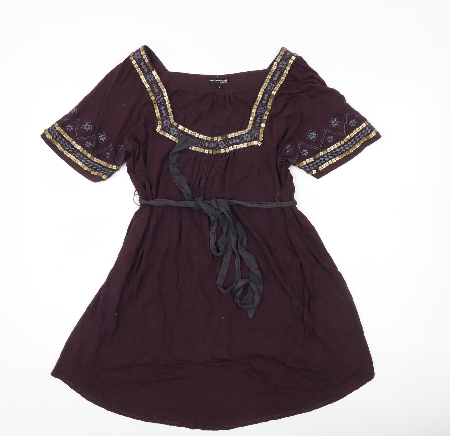 Marks and Spencer Womens Purple Tunic Blouse Size 18 Maternity