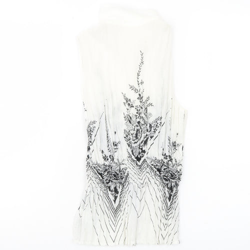 Marks and Spencer Women’s White Floral Sleeveless Blouse UK 8-10