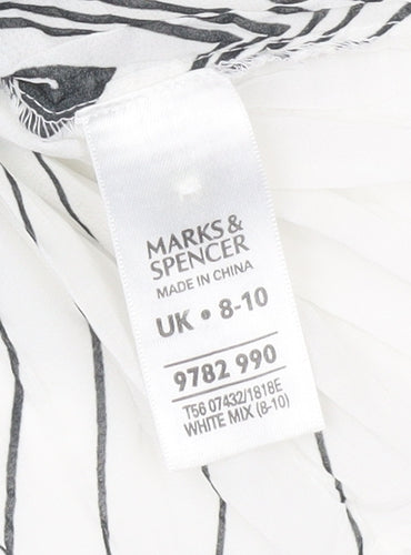 Marks and Spencer Women’s White Floral Sleeveless Blouse UK 8-10