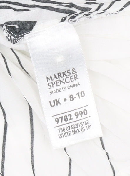 Marks and Spencer Women’s White Floral Sleeveless Blouse UK 8-10
