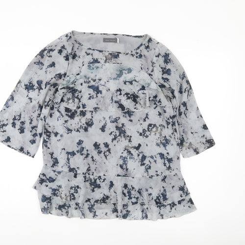 Mint Velvet Women’s Multicoloured Floral Ruffle Blouse Size 10
