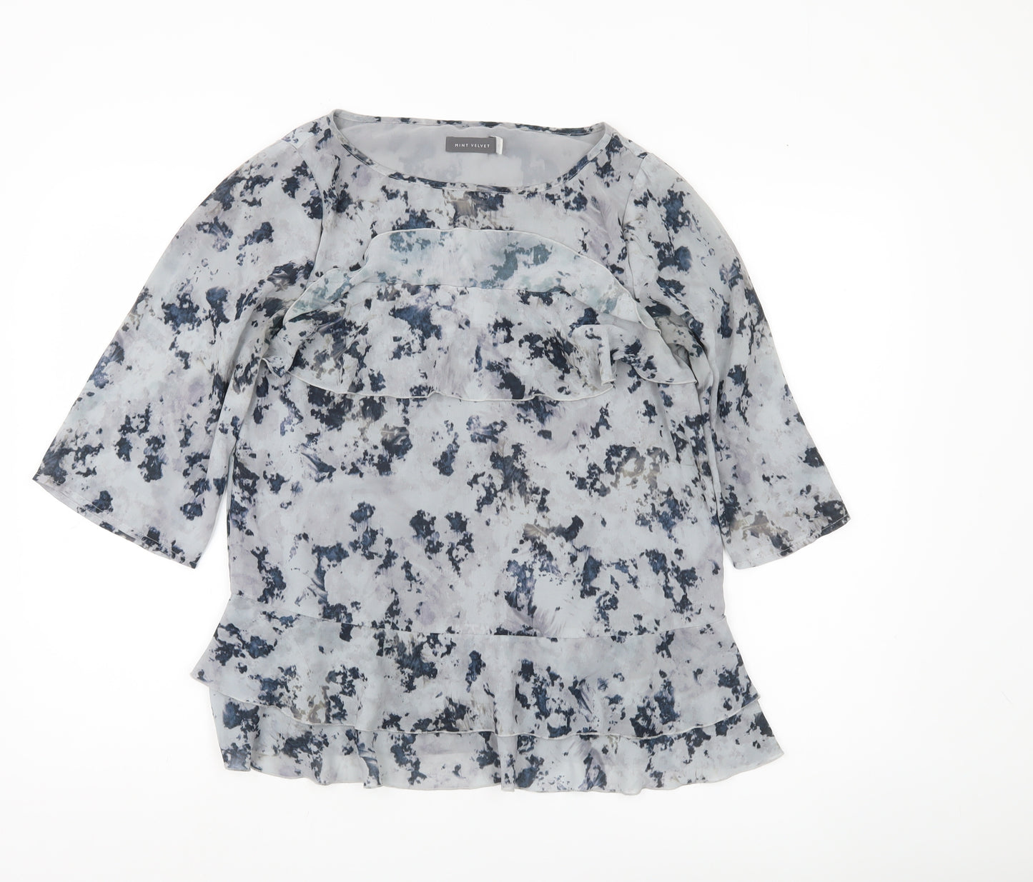 Mint Velvet Women’s Multicoloured Floral Ruffle Blouse Size 10