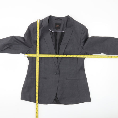 Next Womens Grey Wool Blend Blazer Jacket UK 12 Workwear