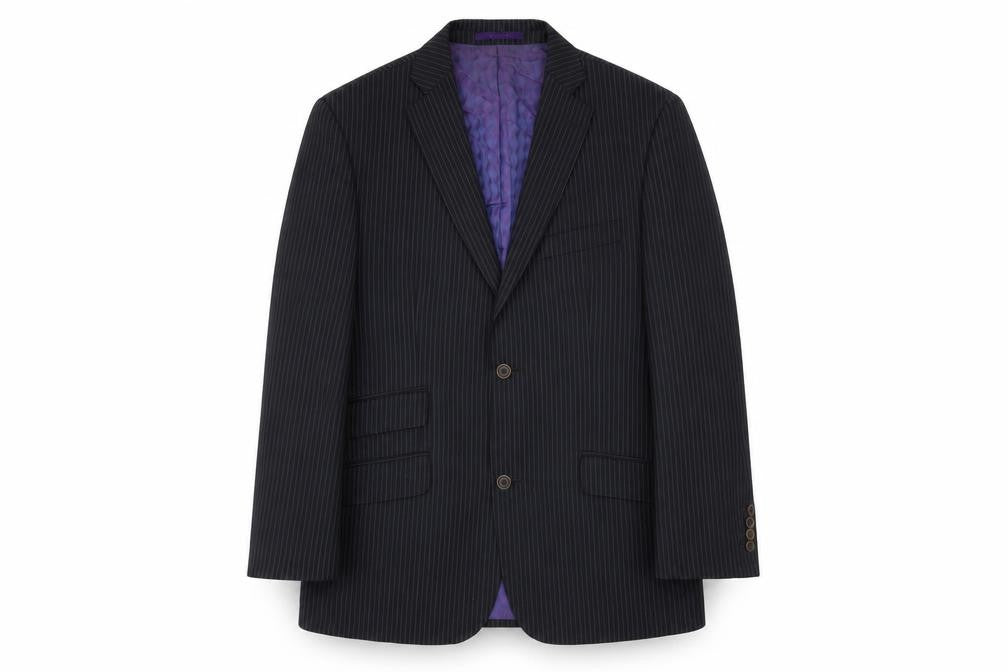 Ted Baker Endurance Men Black Pinstripe Wool Jacket 40S