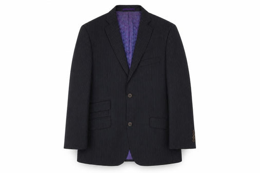 Ted Baker Endurance Men Black Pinstripe Wool Jacket 40S