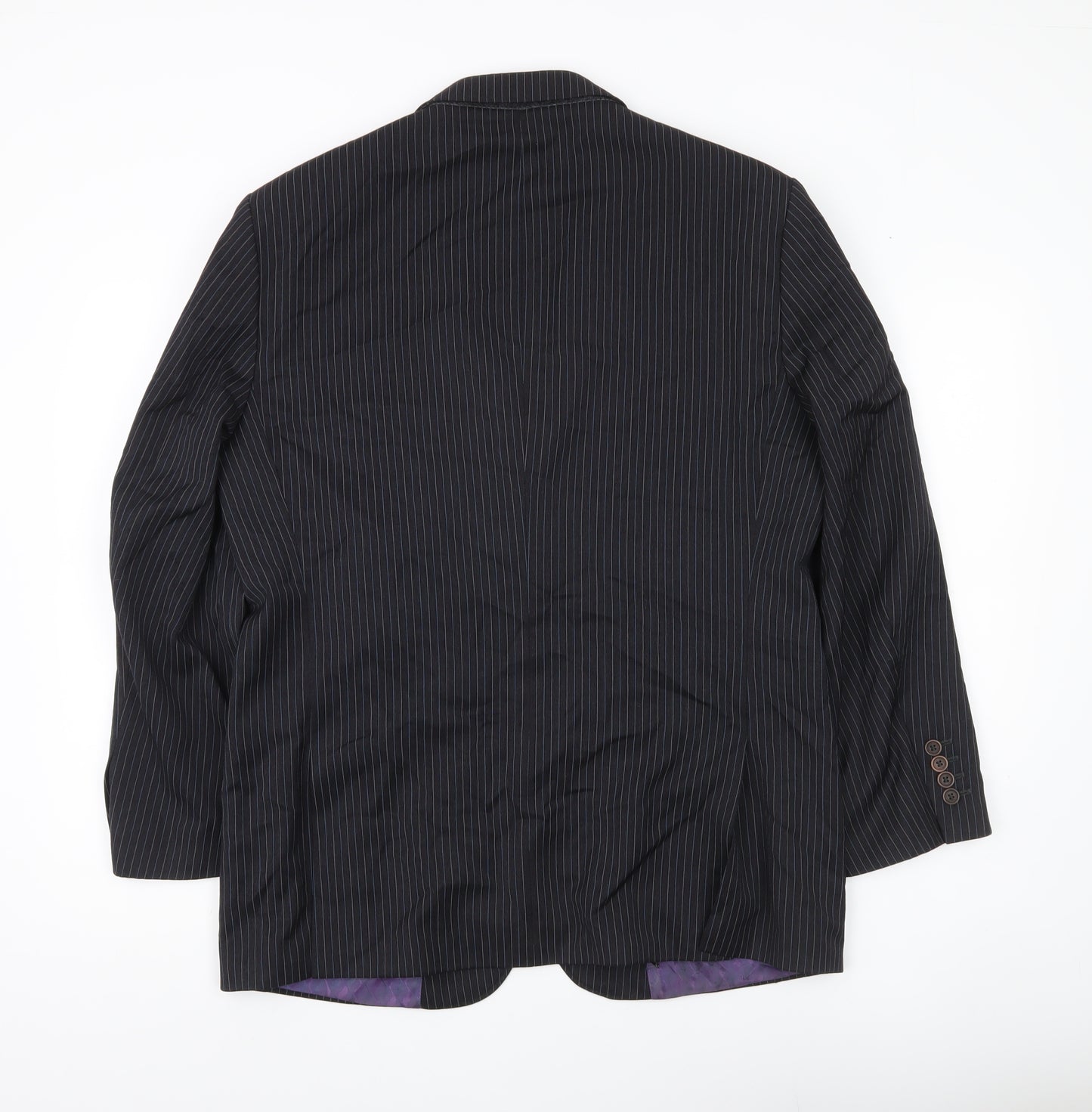 Ted Baker Endurance Men Black Pinstripe Wool Jacket 40S