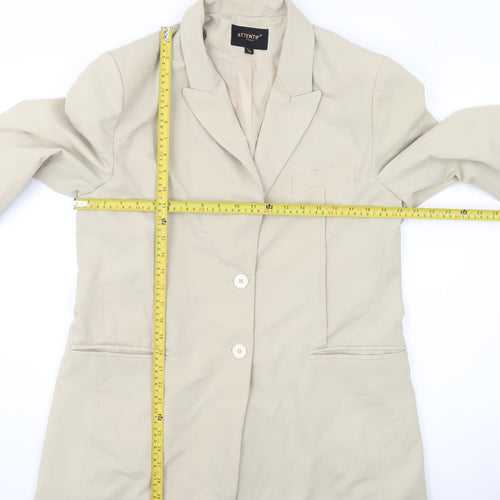 Attentif Paris Men Beige Blazer Jacket L/XL Single Breasted