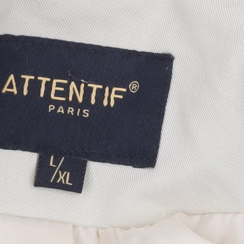 Attentif Paris Men Beige Blazer Jacket L/XL Single Breasted