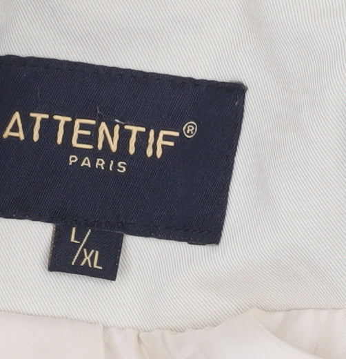 Attentif Paris Men Beige Blazer Jacket L/XL Single Breasted
