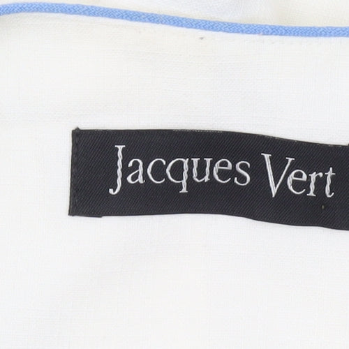 Jacques Vert Women Ivory Suit Jacket UK 10 Short Sleeve Formal Lined