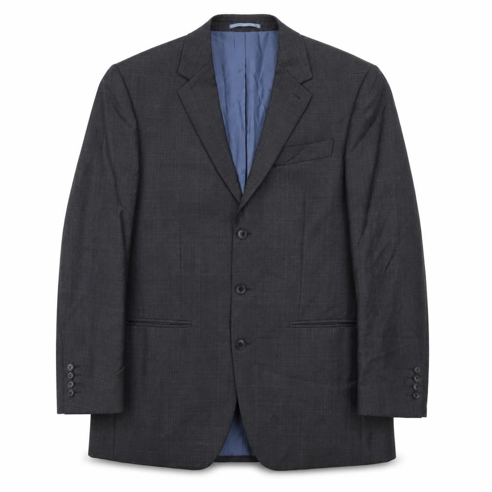 Front view of Next Men’s Grey Wool Blazer Jacket 40R Classic Fit Formal Wedding