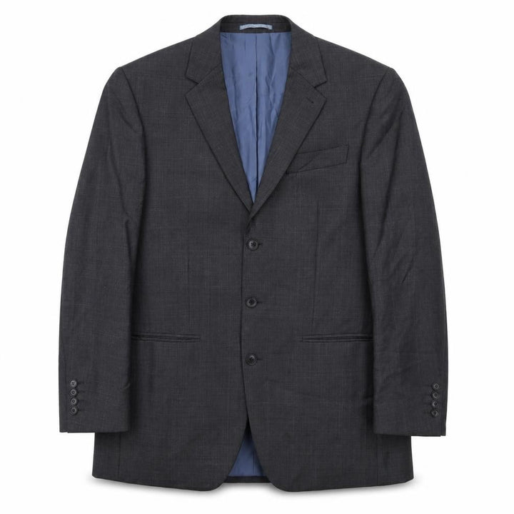 Front view of Next Men’s Grey Wool Blazer Jacket 40R Classic Fit Formal Wedding