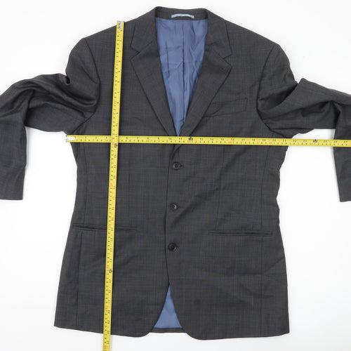 Next Men’s Grey Wool Blazer Jacket 40R Classic Fit Formal Wedding