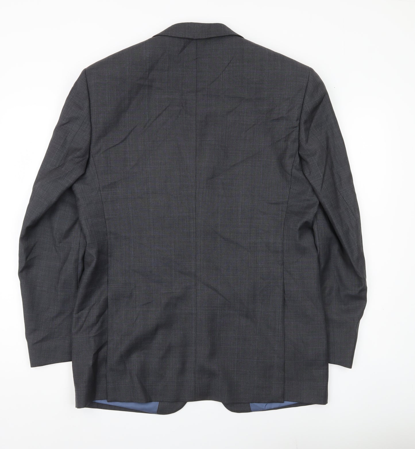 Next Men’s Grey Wool Blazer Jacket 40R Classic Fit Formal Wedding