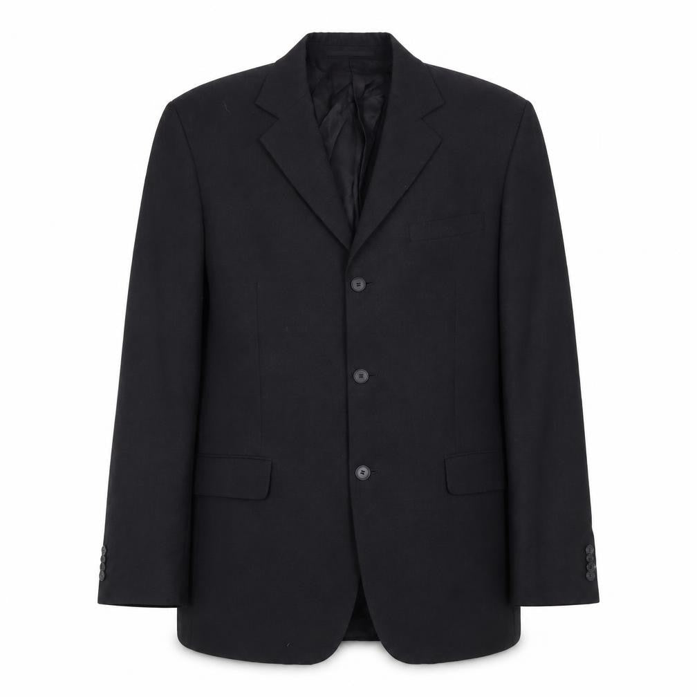 Front view of Mexx men’s black wool blend blazer jacket uk 40r classic fit
