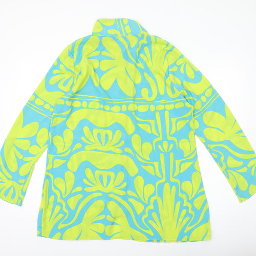 PrettyLittleThing Women's Multicoloured Button-Up Tunic Shirt UK 10