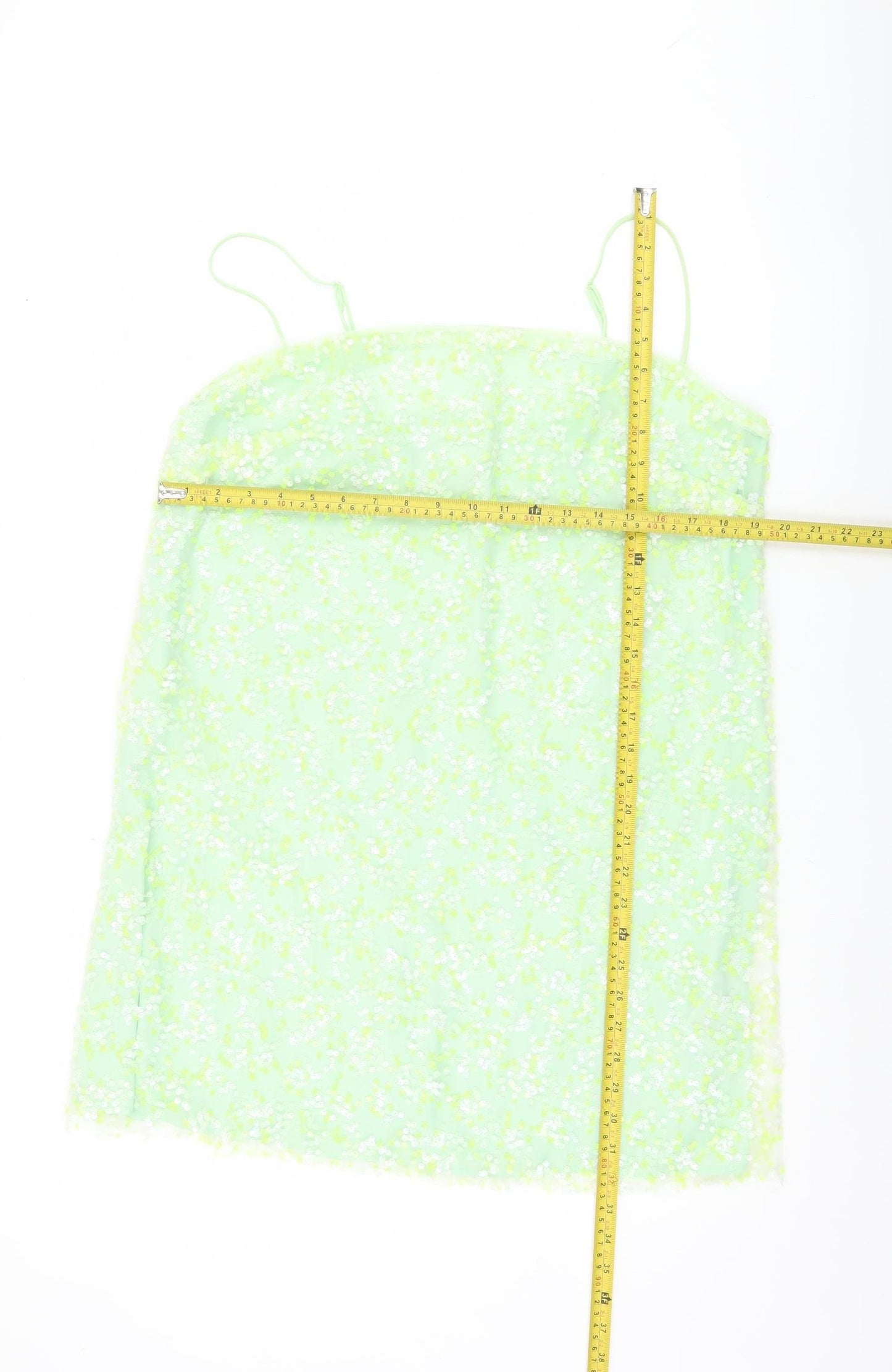 H&M Women’s Green Floral Slip Mini Dress Size 14 Summer Casual