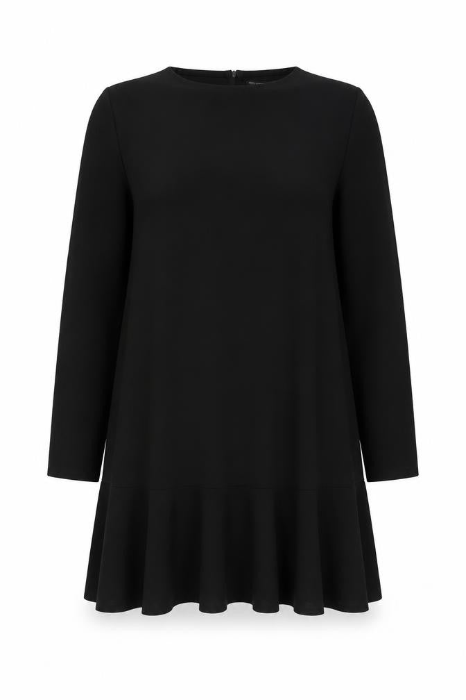 ASOS DESIGN Women’s Black Shift Dress Size S Long Sleeve Crew Neck