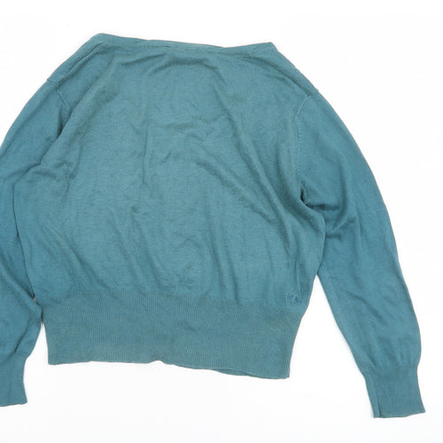Fat Face Women’s Blue Size 10 Cardigan Cotton Acrylic Knitwear