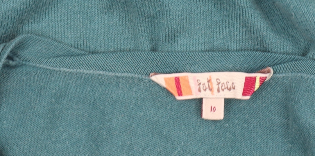 Fat Face Women’s Blue Size 10 Cardigan Cotton Acrylic Knitwear