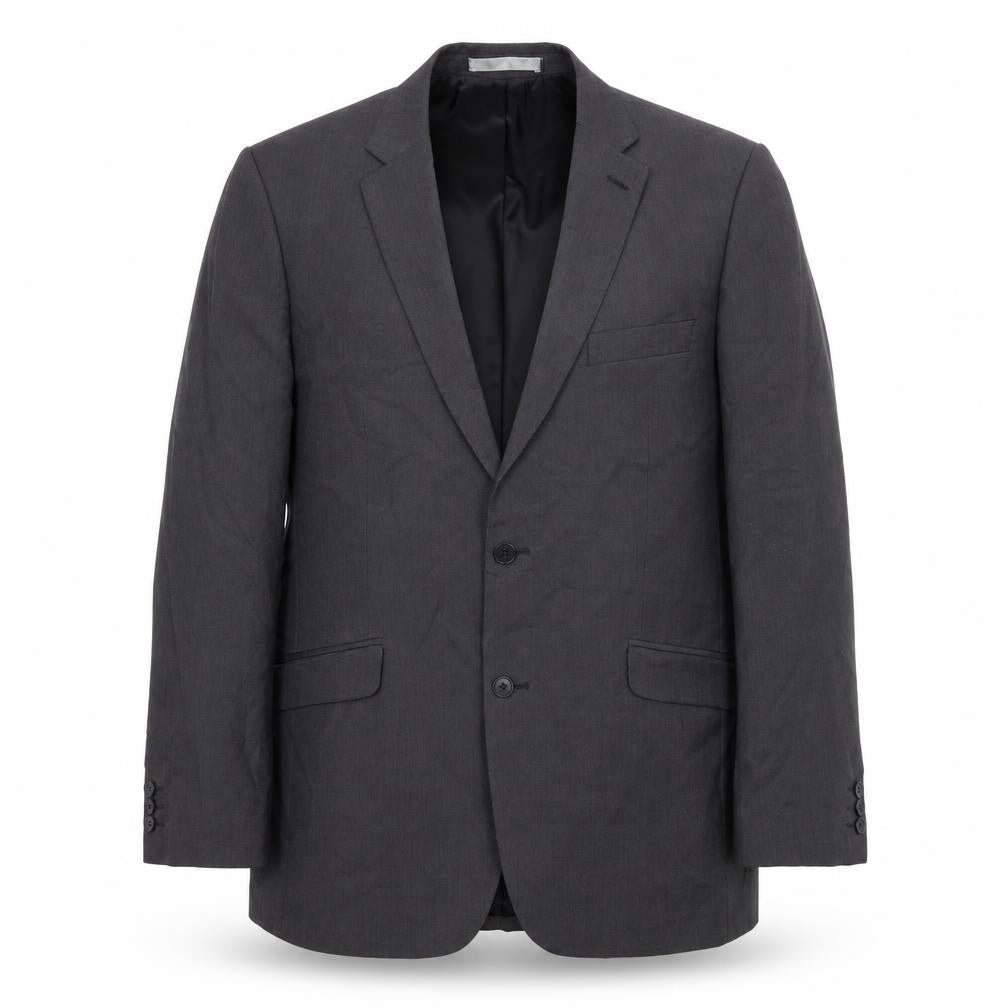 Front view of Burton Men’s Grey Blazer Jacket 42R Regular Fit Business Wedding