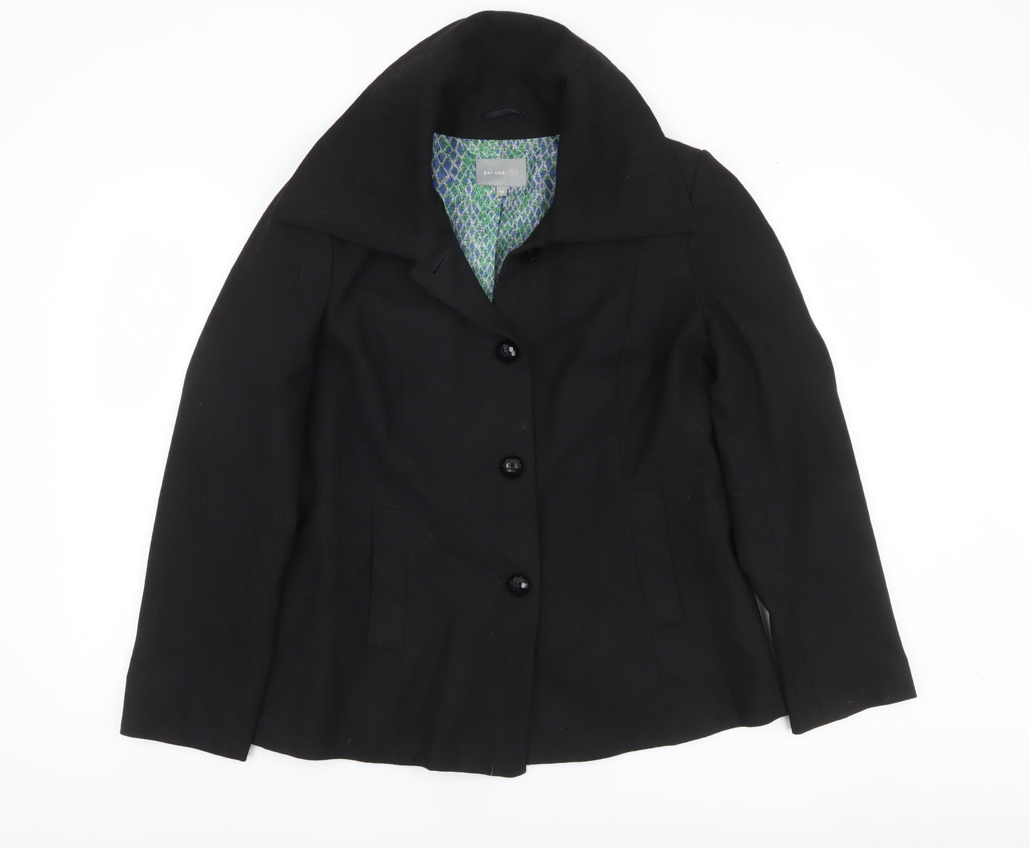 Marks and Spencer Per Una Womens Black Blazer Jacket Size 14