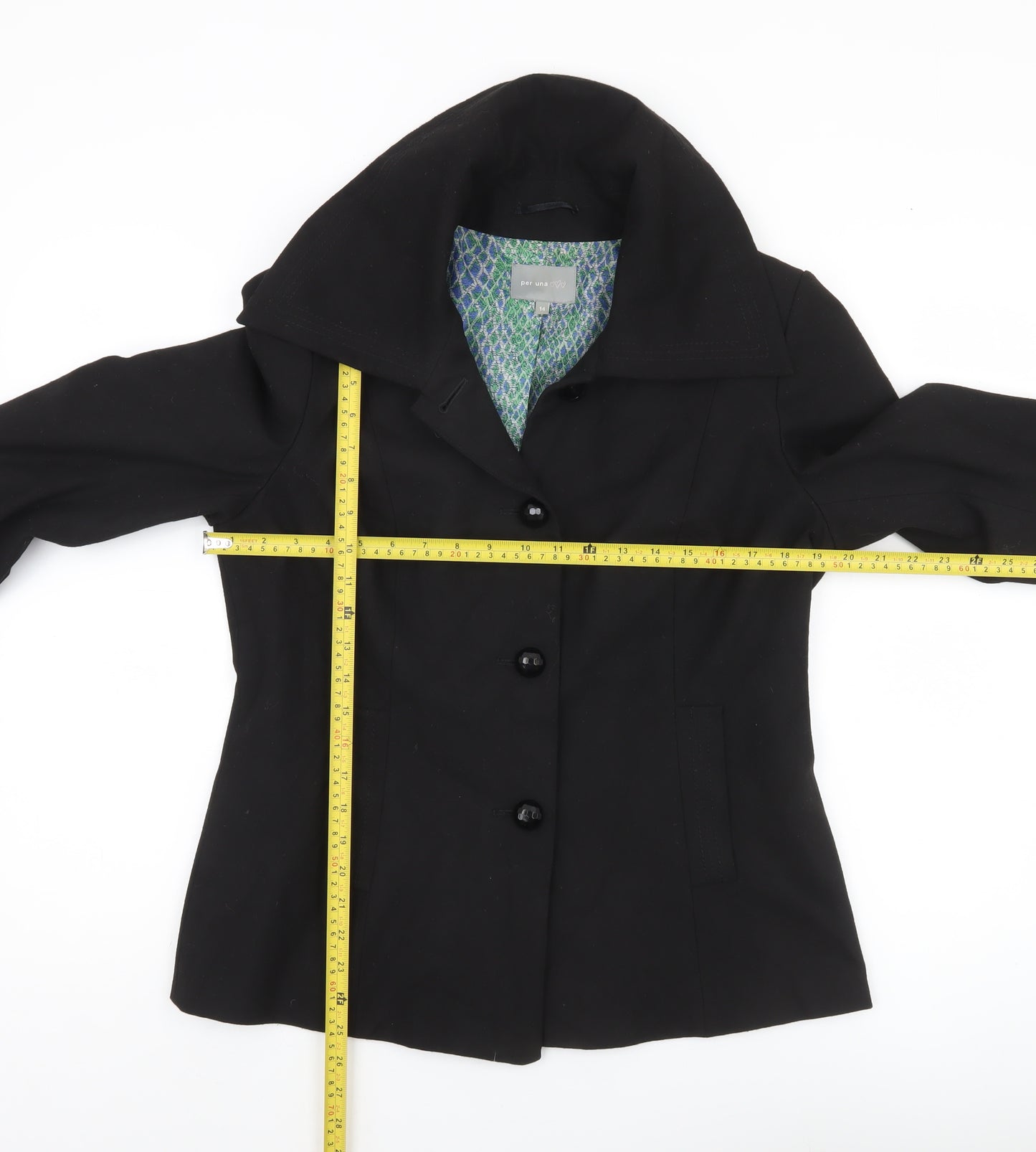 Marks and Spencer Per Una Womens Black Blazer Jacket Size 14