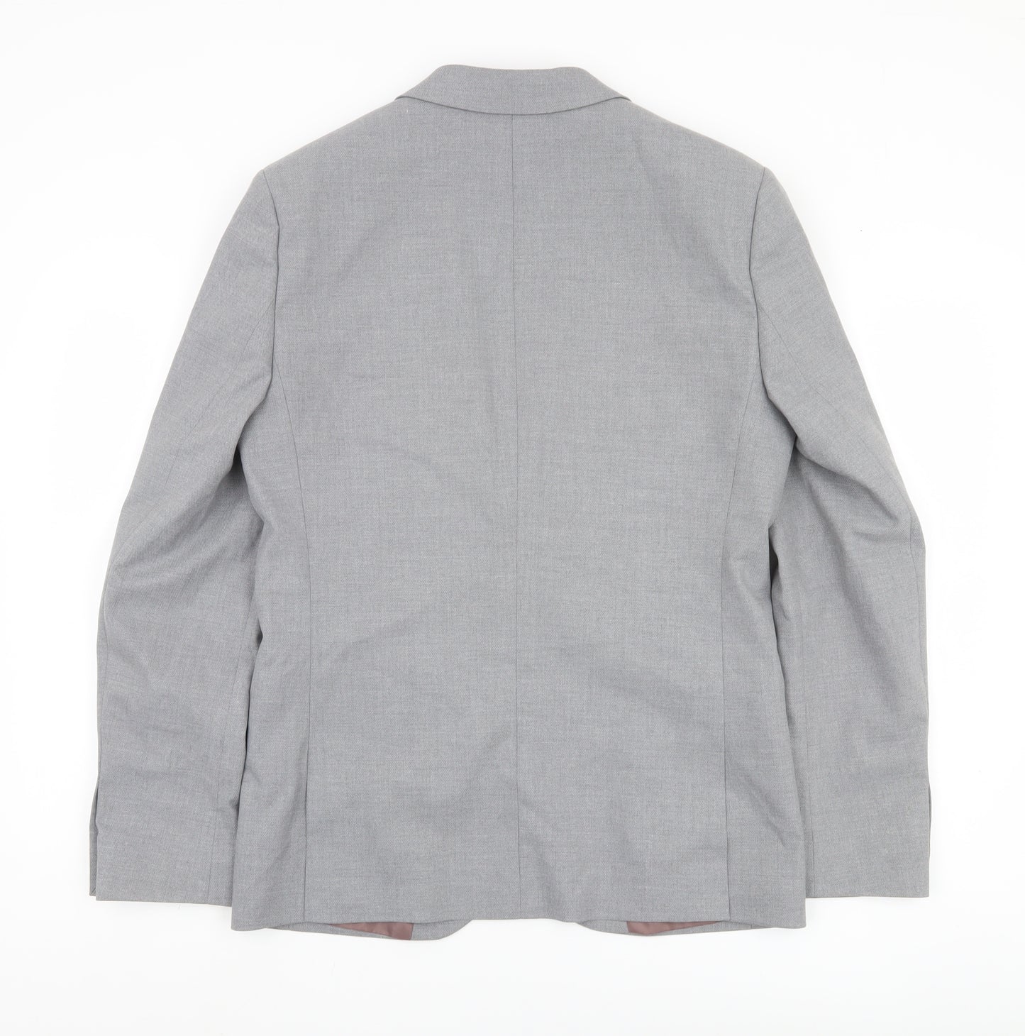 River Island Men's Grey Slim Fit Blazer Jacket 38R Classic Formal