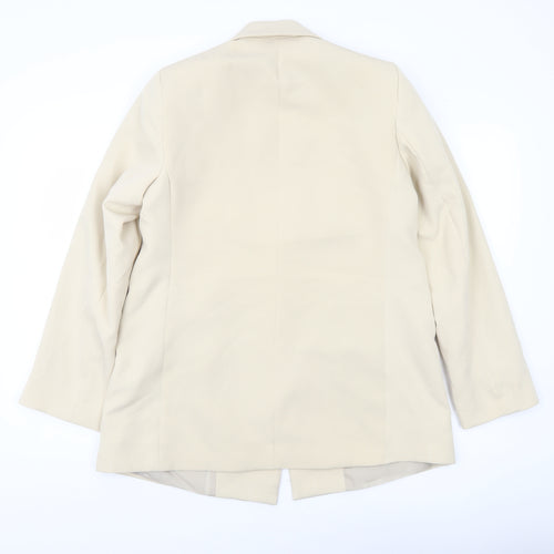 New Look Women Beige Blazer UK 10 Regular Fit Single Breasted