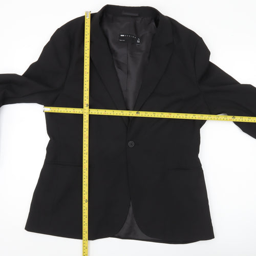 ASOS Design Men's Black 44R Blazer Jacket Regular Fit One Button