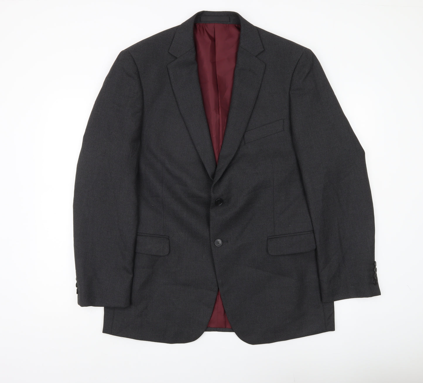 Marks and Spencer Men's Grey 42 Chest Regular Fit Blazer Jacket