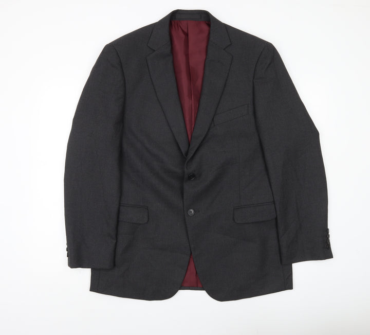 Marks and Spencer Men's Grey 42 Chest Regular Fit Blazer Jacket