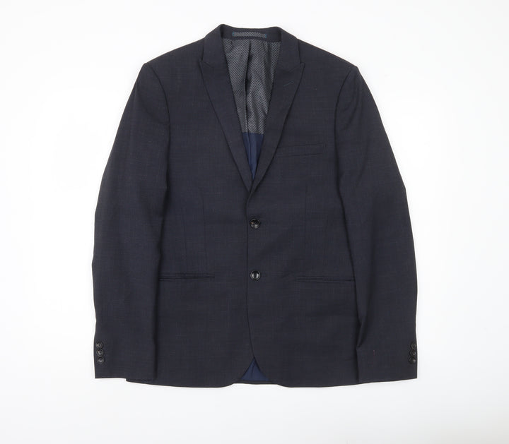 Marks and Spencer Men’s Grey Wool Blend Suit Jacket 38 Chest