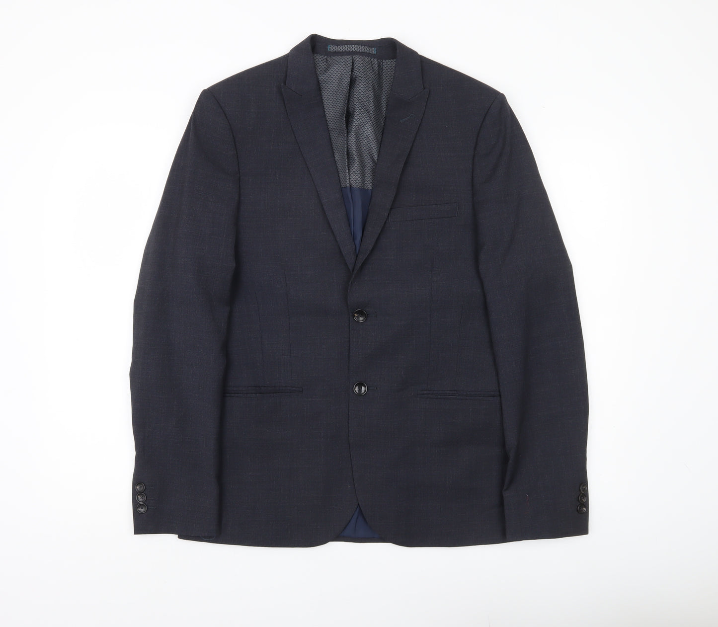 Marks and Spencer Men’s Grey Wool Blend Suit Jacket 38 Chest