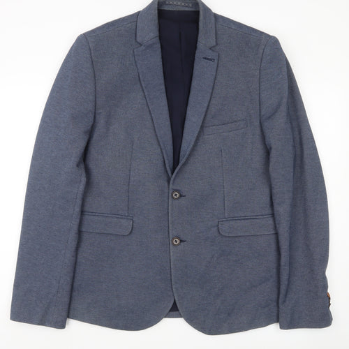 Burton Menswear Men’s Blue Blazer Jacket L 41-44” Chest Notch Lapel