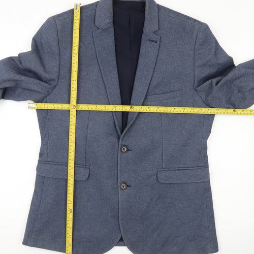 Burton Menswear Men’s Blue Blazer Jacket L 41-44” Chest Notch Lapel