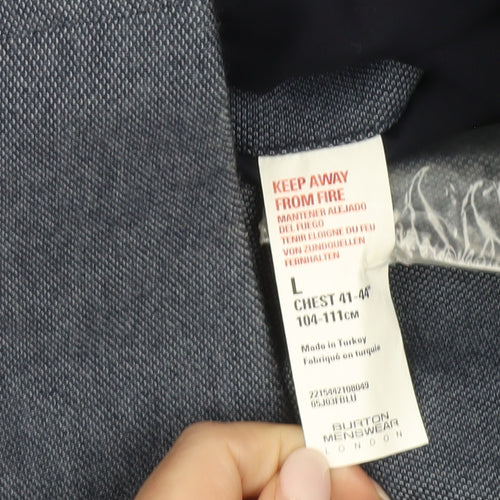 Burton Menswear Men’s Blue Blazer Jacket L 41-44” Chest Notch Lapel