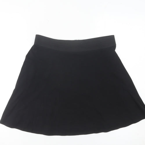 Women's Black Petite A-Line Skirt Size 12 Knee Length