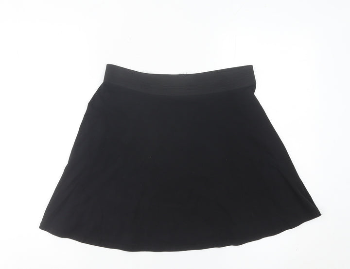 Women's Black Petite A-Line Skirt Size 12 Knee Length
