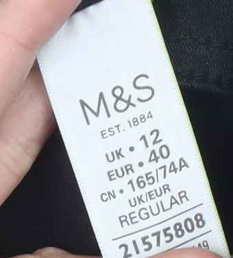 Marks and Spencer Womens Black Jeggings Size 12 Regular Fit